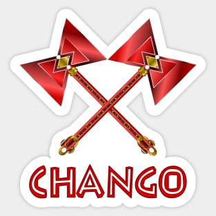 Chango Monogram w Dual Thunder Axe Sticker